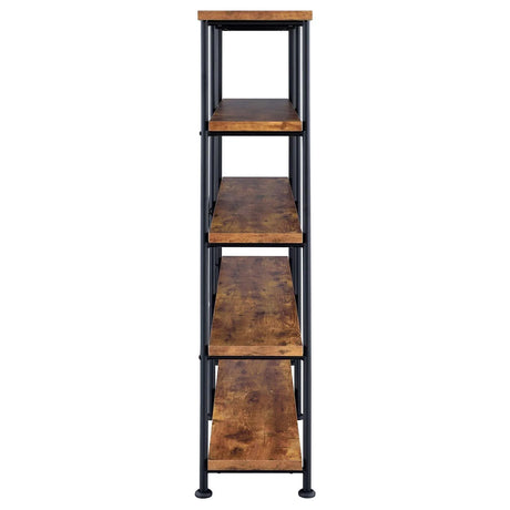 Analiese Antique Nutmeg 4-Shelf Open Bookcase by Coaster at Eve Furniture