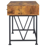 Analiese Antique Nutmeg/Black 2-Piece 3-Drawer Writing Desk Set by Coaster at Eve Furniture