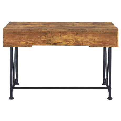 Analiese Antique Nutmeg/Black 2-Piece 3-Drawer Writing Desk Set by Coaster at Eve Furniture