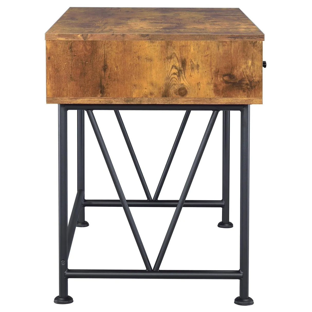 Analiese Antique Nutmeg/Black 3-Drawer Writing Desk by Coaster at Eve Furniture