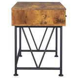 Analiese Antique Nutmeg/Black 3-Drawer Writing Desk by Coaster at Eve Furniture