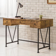 Analiese Antique Nutmeg/Black 3-Drawer Writing Desk by Coaster at Eve Furniture