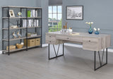 Analiese Gray Driftwood 4-Drawer Writing Desk by Coaster at Eve Furniture