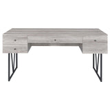 Analiese Gray Driftwood 4-Drawer Writing Desk by Coaster at Eve Furniture