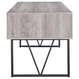 Analiese Gray Driftwood 4-Drawer Writing Desk by Coaster at Eve Furniture