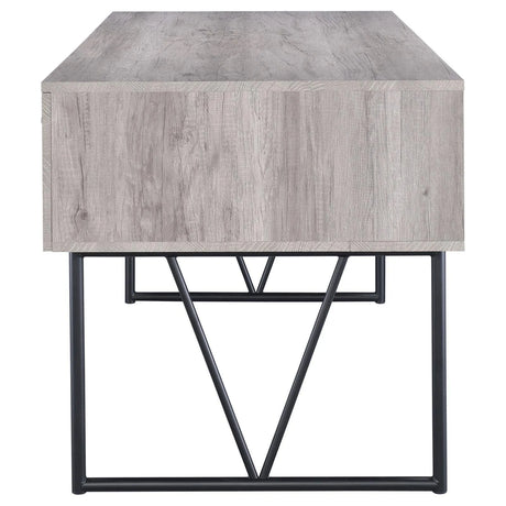 Analiese Gray Driftwood 4-Drawer Writing Desk by Coaster at Eve Furniture