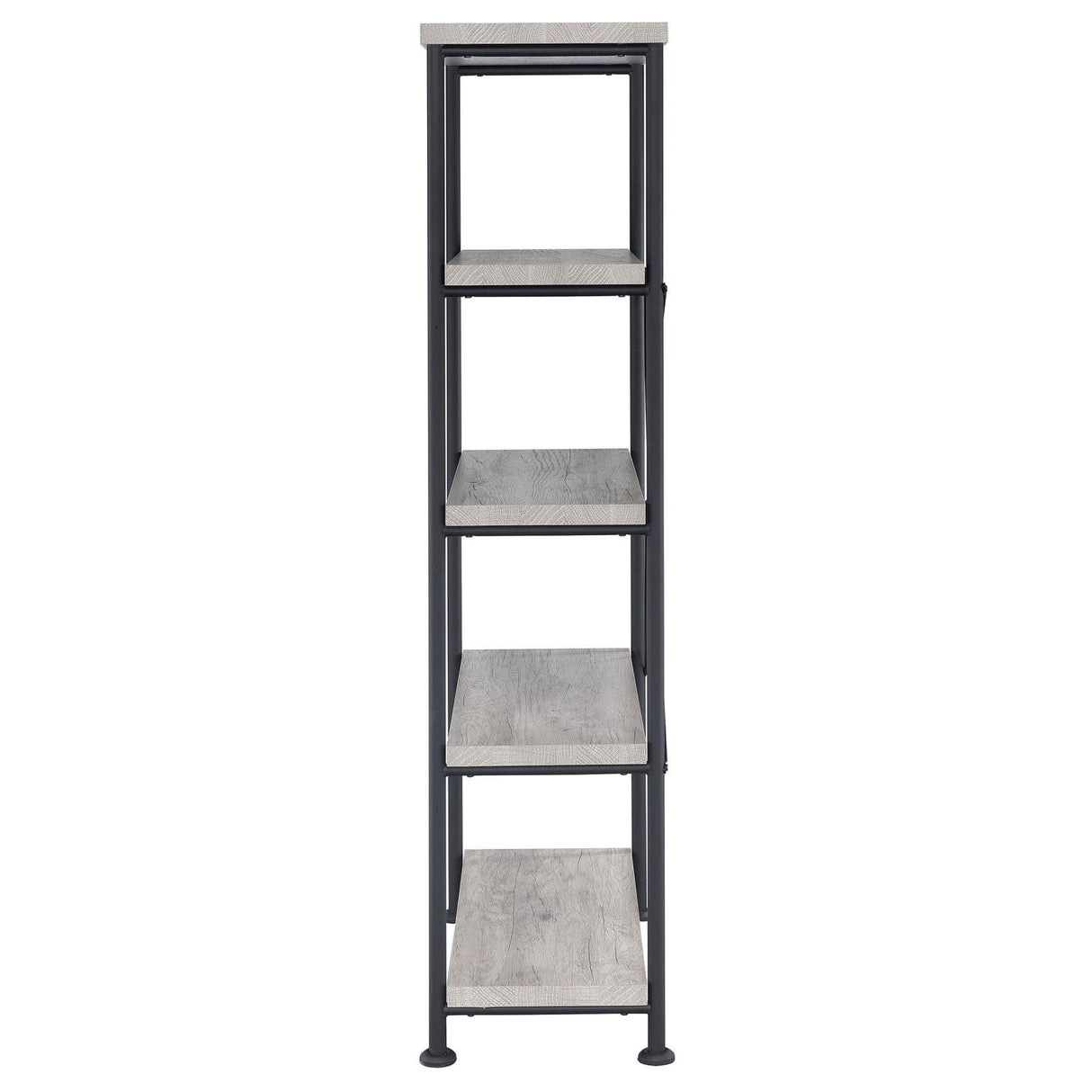 Analiese Gray Driftwood 4-Shelf Bookcase by Coaster at Eve Furniture