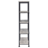 Analiese Gray Driftwood 4-Shelf Bookcase by Coaster at Eve Furniture