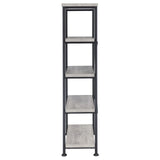 Analiese Gray Driftwood 4-Shelf Bookcase by Coaster at Eve Furniture