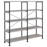 Analiese Gray Driftwood 4-Shelf Open Bookcase by Coaster at Eve Furniture