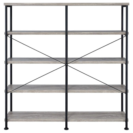 Analiese Gray Driftwood 4-Shelf Open Bookcase by Coaster at Eve Furniture