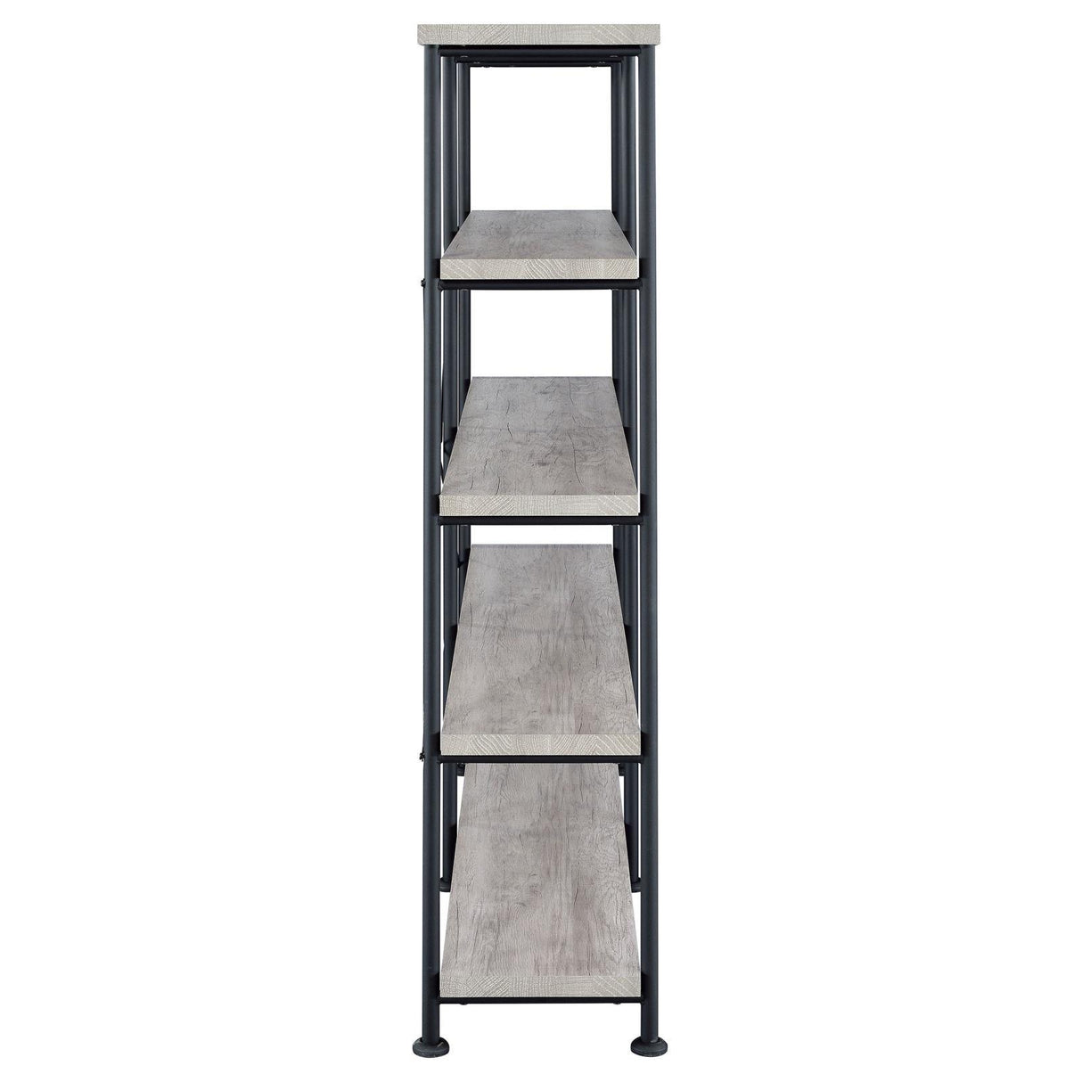 Analiese Gray Driftwood 4-Shelf Open Bookcase by Coaster at Eve Furniture