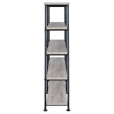 Analiese Gray Driftwood 4-Shelf Open Bookcase by Coaster at Eve Furniture