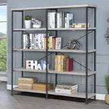 Analiese Gray Driftwood 4-Shelf Open Bookcase by Coaster at Eve Furniture