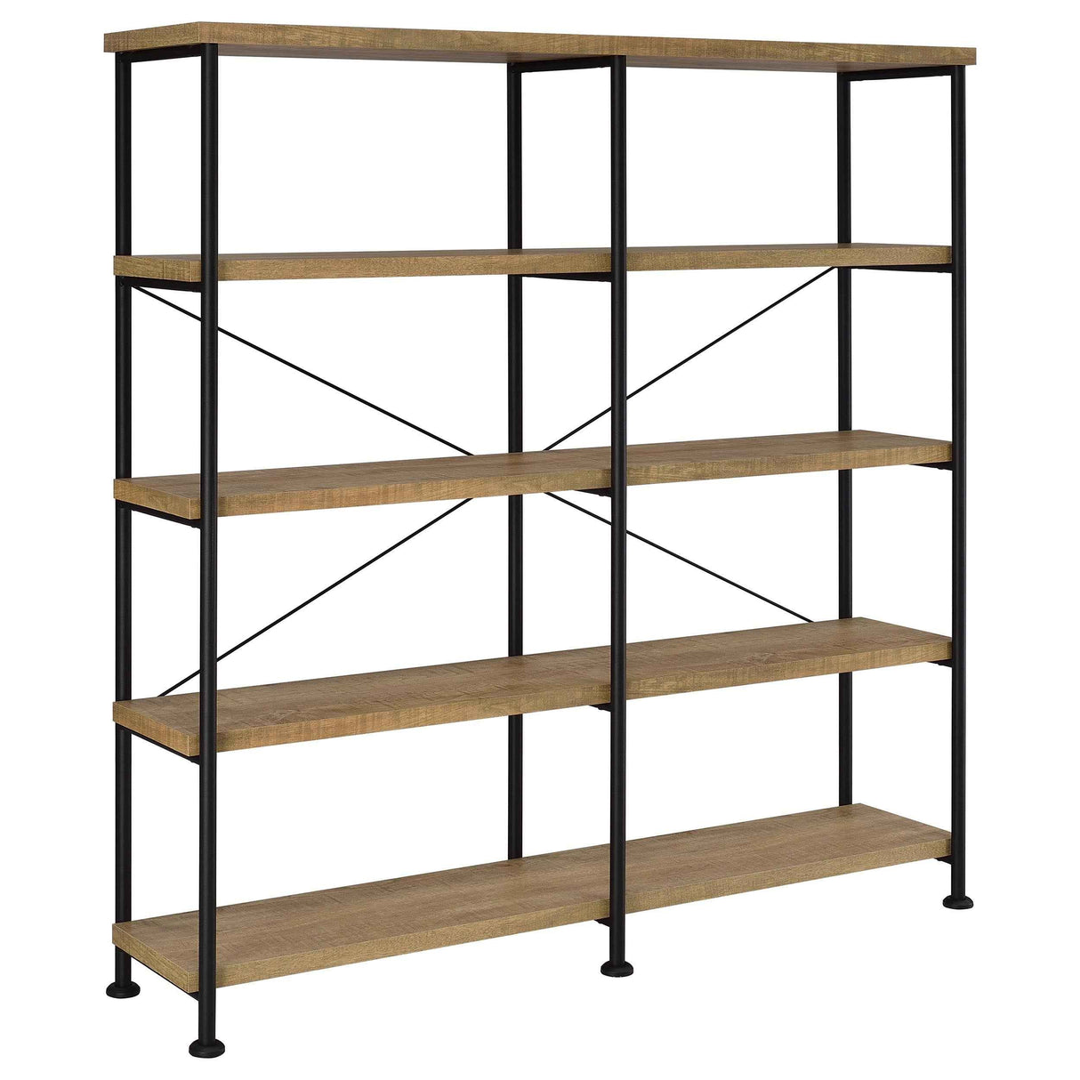 Analiese Mango 63-inch 4-shelf Double Bookshelf by Coaster at Eve Furniture