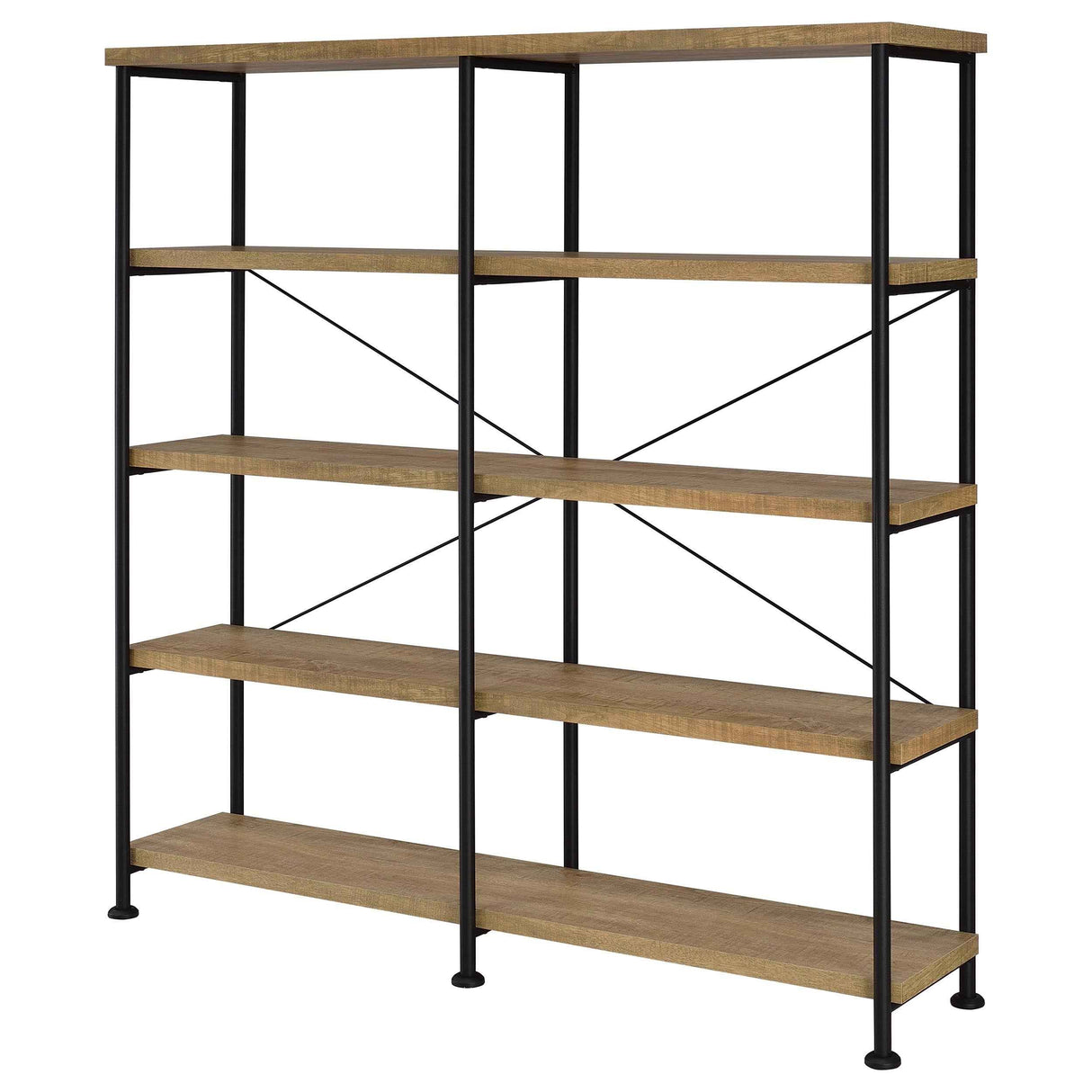 Analiese Mango 63-inch 4-shelf Double Bookshelf by Coaster at Eve Furniture