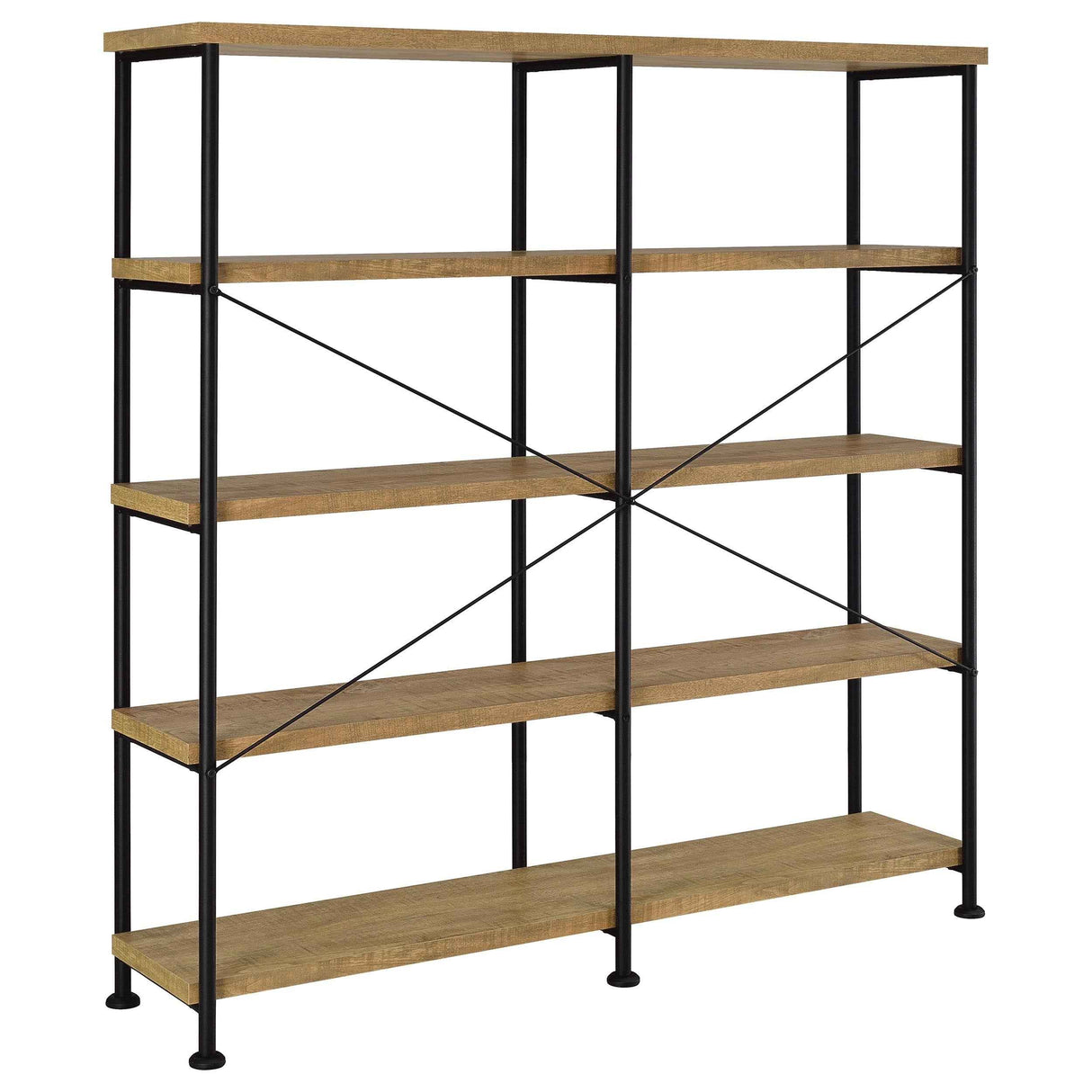 Analiese Mango 63-inch 4-shelf Double Bookshelf by Coaster at Eve Furniture