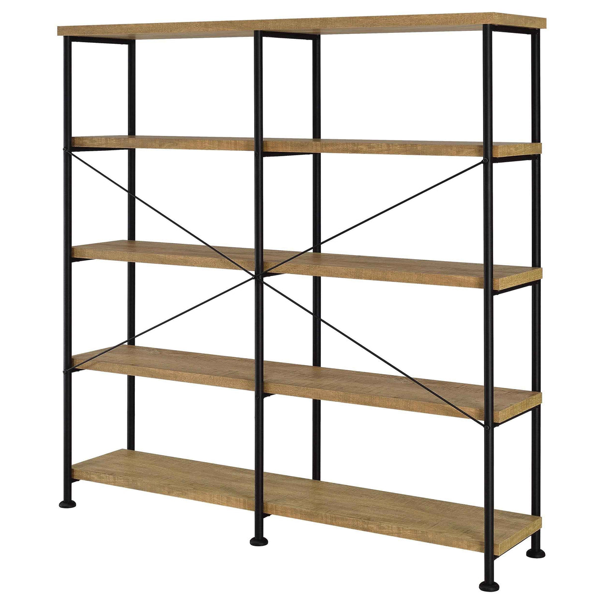 Analiese Mango 63-inch 4-shelf Double Bookshelf by Coaster at Eve Furniture