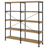 Analiese Mango 63-inch 4-shelf Double Bookshelf by Coaster at Eve Furniture