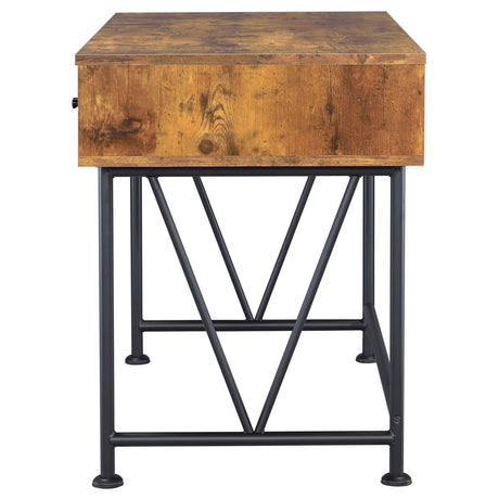 Analiese Antique Nutmeg/Black 3-Drawer Writing Desk by Coaster at Eve Furniture