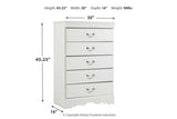 Anarasia White Chest of Drawers by Ashley at Eve Furniture