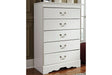 Anarasia White Chest of Drawers by Ashley at Eve Furniture