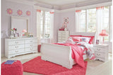 Anarasia White Full Sleigh Bed by Ashley at Eve Furniture