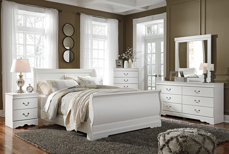 Anarasia White Sleigh Bedroom Set by Ashley at Eve Furniture