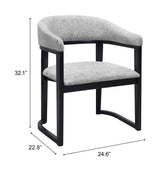 Anasa Gray Dining Chair by Zuomod at Eve Furniture