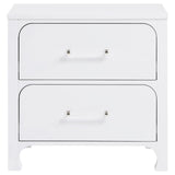 Anastasia 2-drawer Nightstand Bedside Table Pearl White