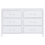 Anastasia 6-drawer Bedroom Dresser Pearl White