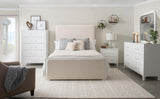 Anastasia Pearl White 6-Drawer Bedroom Dresser with Mirror