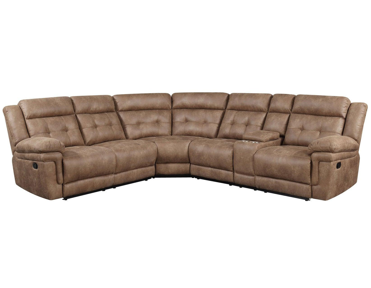 Anastasia Cocoa 3-Piece Reclining Sectional by Steve Silver at Eve Furniture