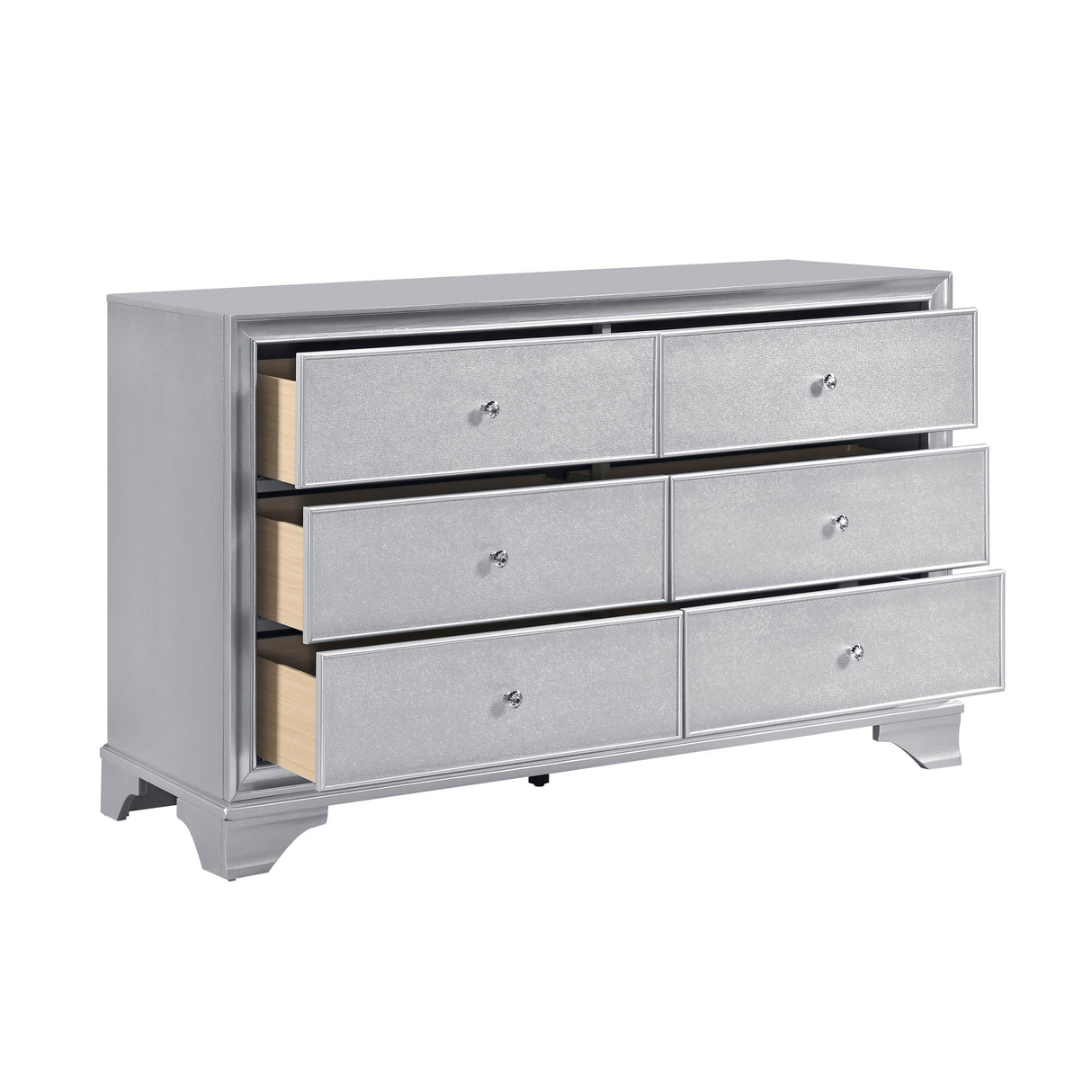Anatole Metallic Silver Dresser by Homelegance at Eve Furniture