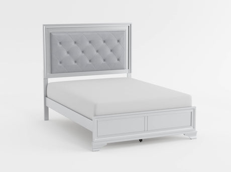 Anatole Metallic Silver LED Panel California King Bed by Homelegance at Eve Furniture