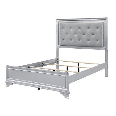 Anatole Metallic Silver LED Panel California King Bed by Homelegance at Eve Furniture