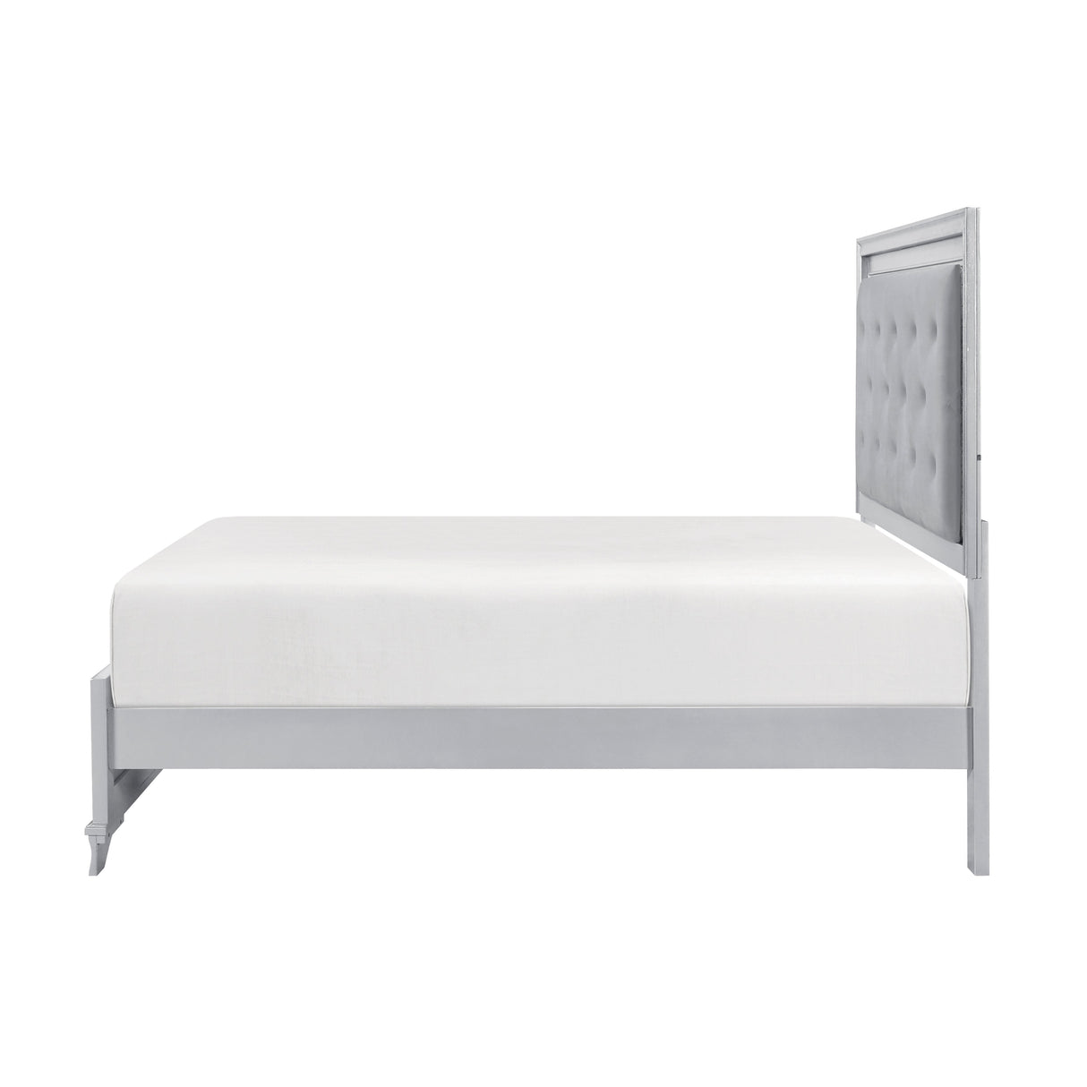 Anatole Metallic Silver LED Panel California King Bed by Homelegance at Eve Furniture