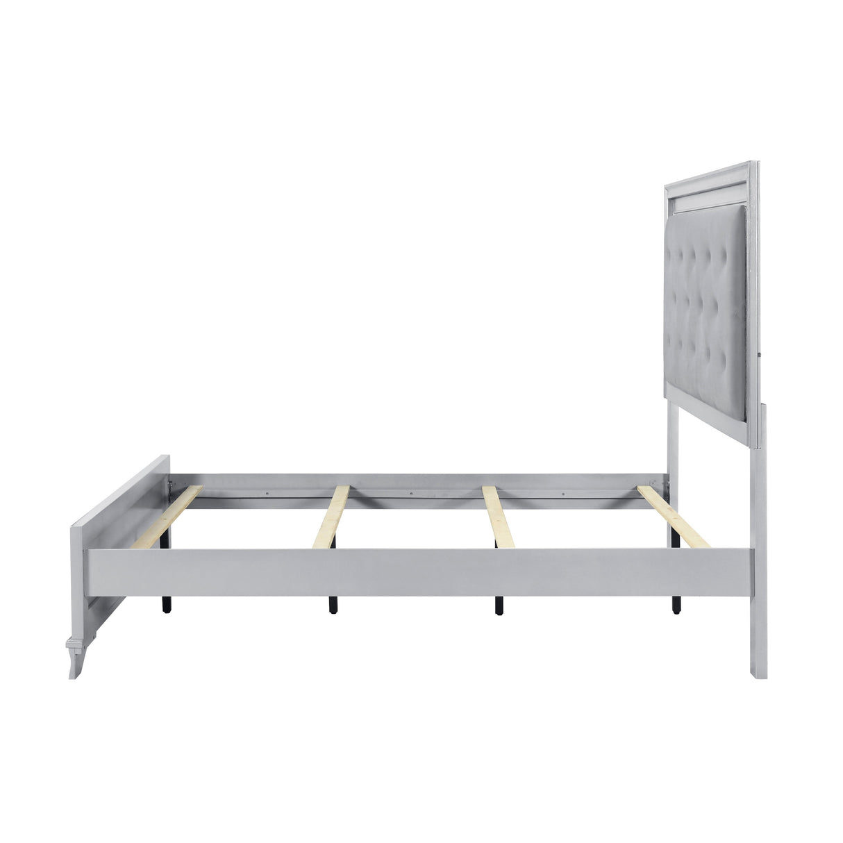 Anatole Metallic Silver LED Panel California King Bed by Homelegance at Eve Furniture