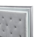 Anatole Metallic Silver LED Panel California King Bed by Homelegance at Eve Furniture