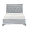 Anatole Metallic Silver LED Panel California King Bed by Homelegance at Eve Furniture