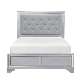 Anatole Metallic Silver LED Panel California King Bed by Homelegance at Eve Furniture