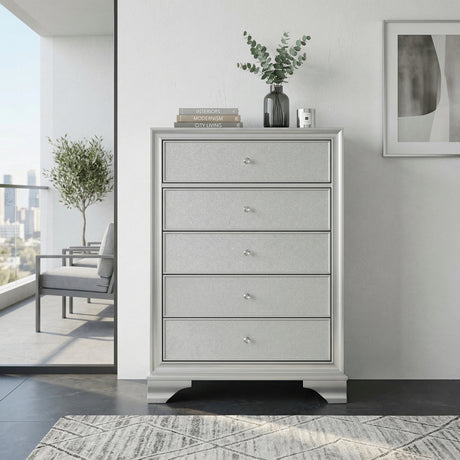 Anatole Metallic Silver Mirror by Homelegance at Eve Furniture