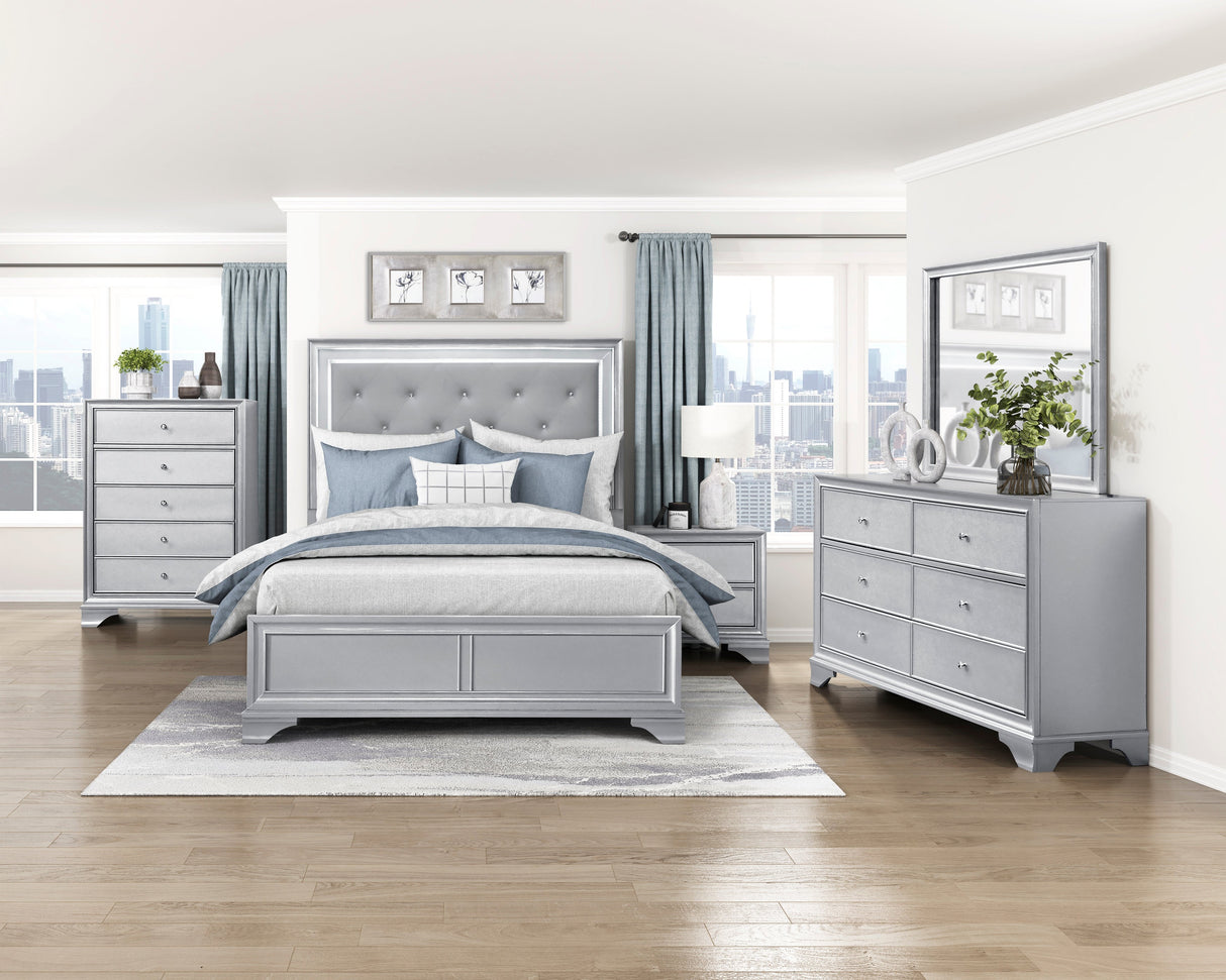 Anatole Metallic Silver Mirror by Homelegance at Eve Furniture