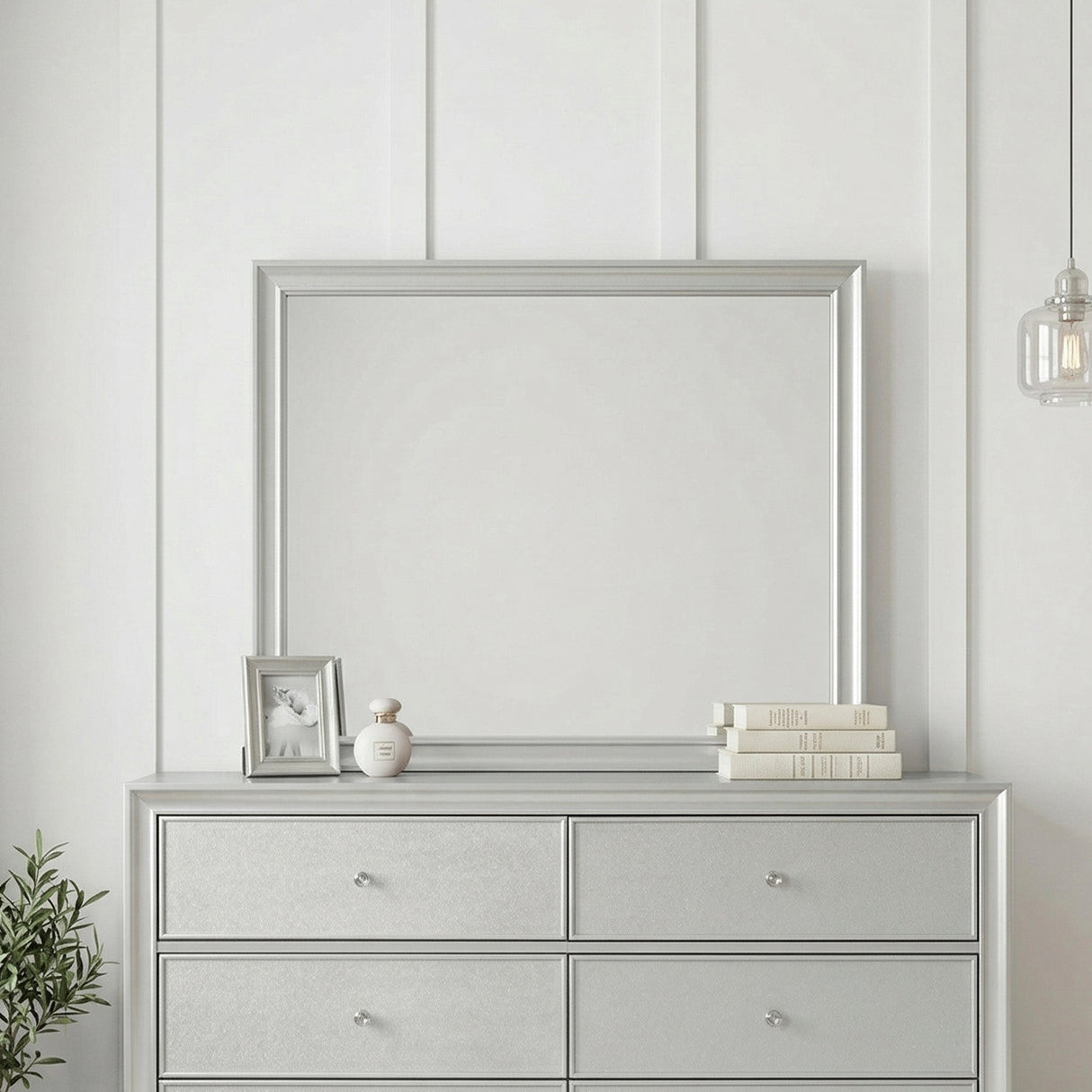 Anatole Metallic Silver Mirror by Homelegance at Eve Furniture