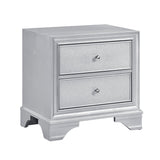 Anatole Metallic Silver Nightstand by Homelegance at Eve Furniture