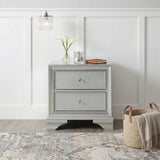 Anatole Metallic Silver Nightstand by Homelegance at Eve Furniture