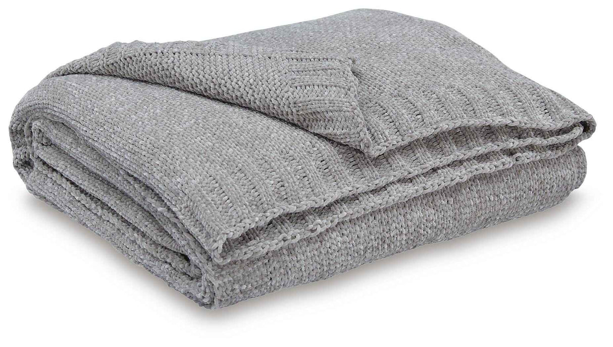 Anawood Gray Throw by Ashley at Eve Furniture