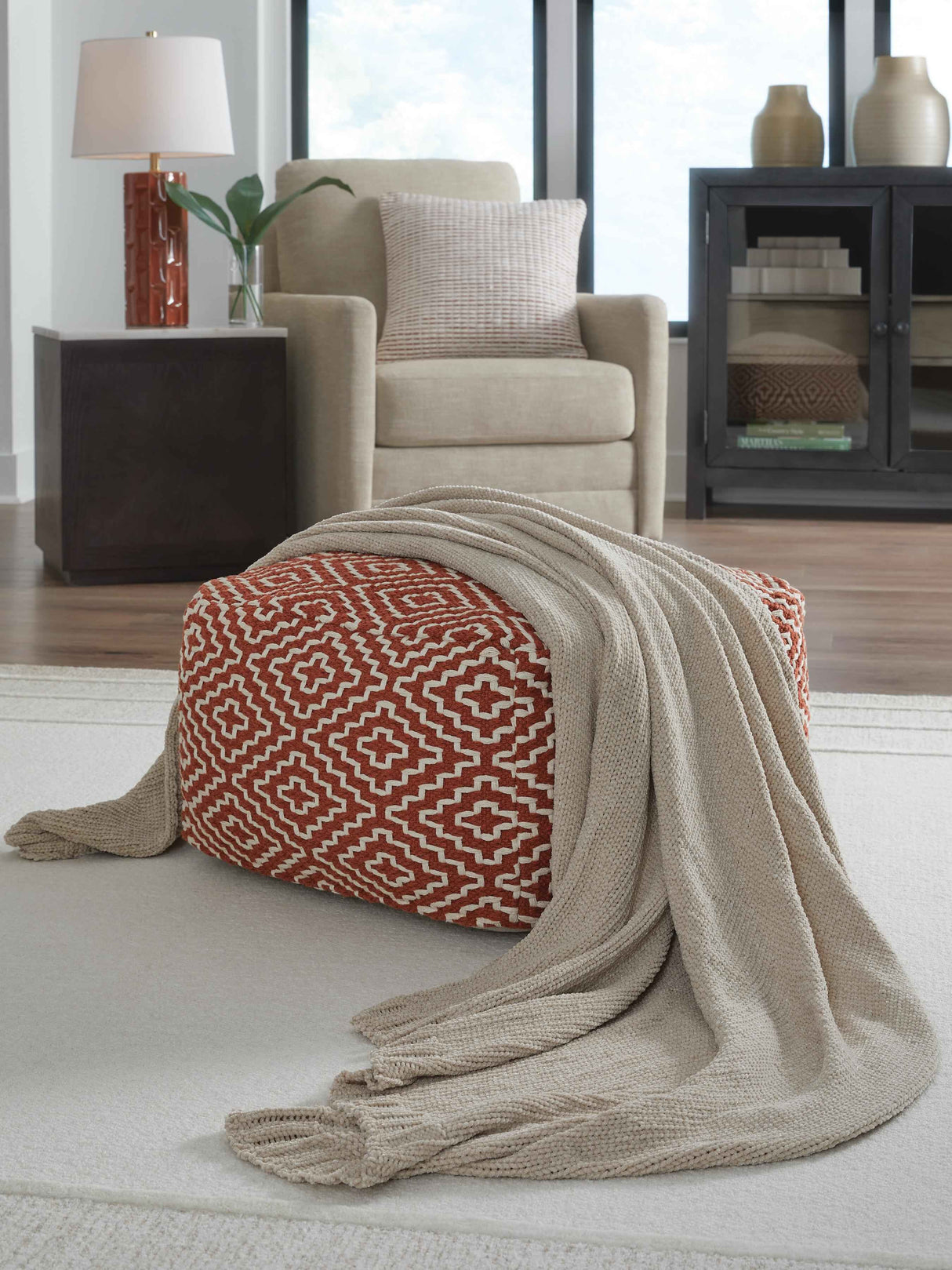 Anawood Oatmeal Throw by Ashley at Eve Furniture