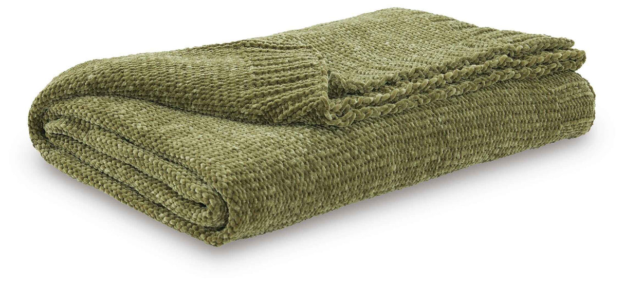 Anawood Olive Green Throw by Ashley at Eve Furniture