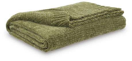 Anawood Olive Green Throw by Ashley at Eve Furniture